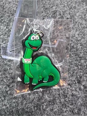Sinclair Gas Green Dinosaur Keychain Flexible 2” Keyring Gas Station New
